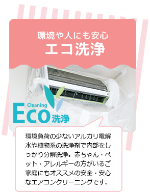 環境や人にも安心エコ洗浄